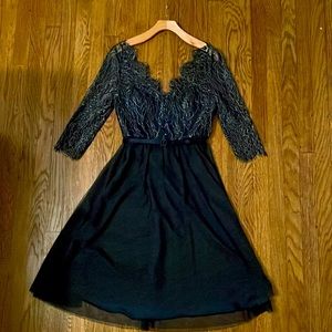 Va et Vien deep navy cocktail/bridesmaid dress. Size 10, tailored to size 6.